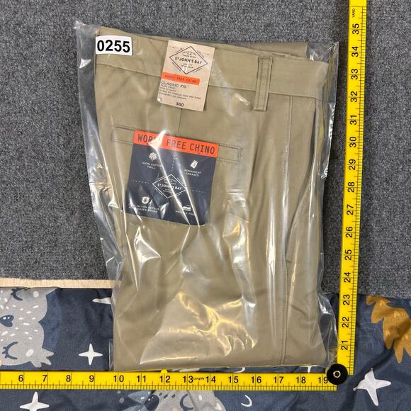 NWT St Johns Bay Worry Free Chino Mens 30x32‎ Classic Fit 100% Cotton Khakis - Picture 11 of 11